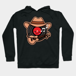 Country Music Record Kawaii Cowboy Hoodie